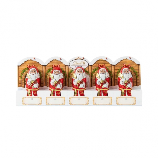 Lindt Milk Chocolate Santa Collection 5 Pcs 50g