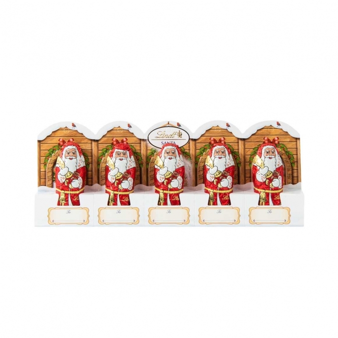 Lindt Milk Chocolate Santa Collection 5 Pcs 50g