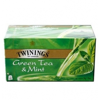 Twinings  Green Tea & Mint 25 Bardak