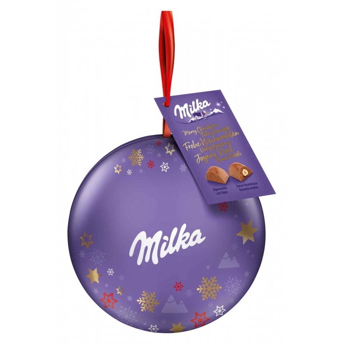 Milka Pralinen Dekokugel aus leckerer Alpenmilch Schokolade 110g