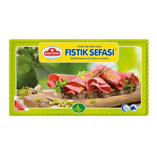 Egetürk Fıstık Sefası Fıstıklı Sığır Dilim Salam 125g