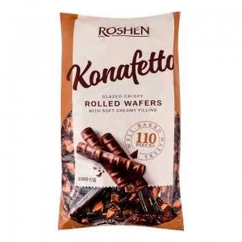 Roshen Konafetto Nero Rolled Wafers 1kg