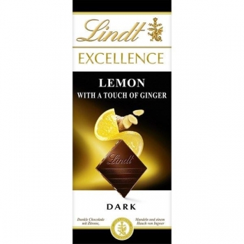 Lindt Excellence Lemon & Ginger Dark Chocolate 100g