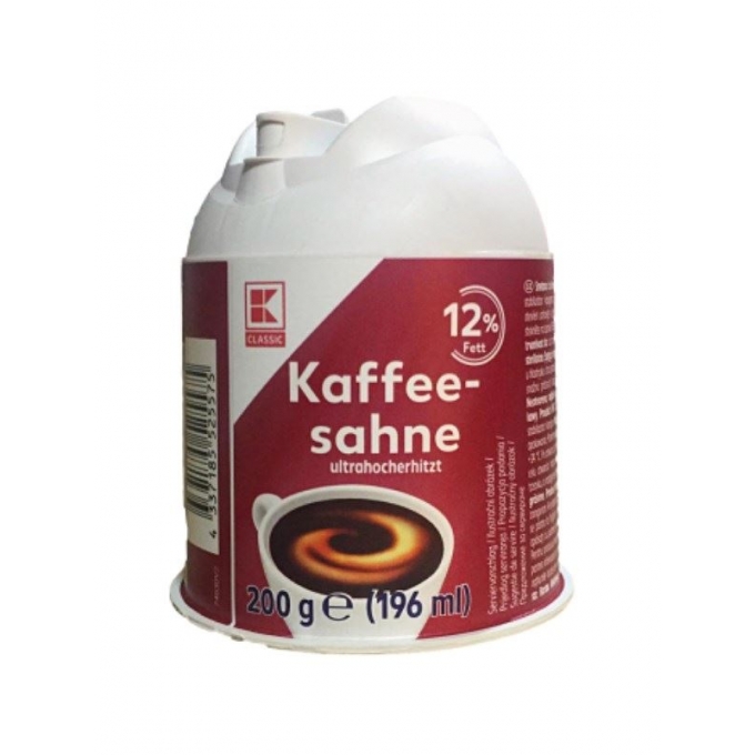 Kaffeesahne 12% Fett Kaffee Milch 200 g 
