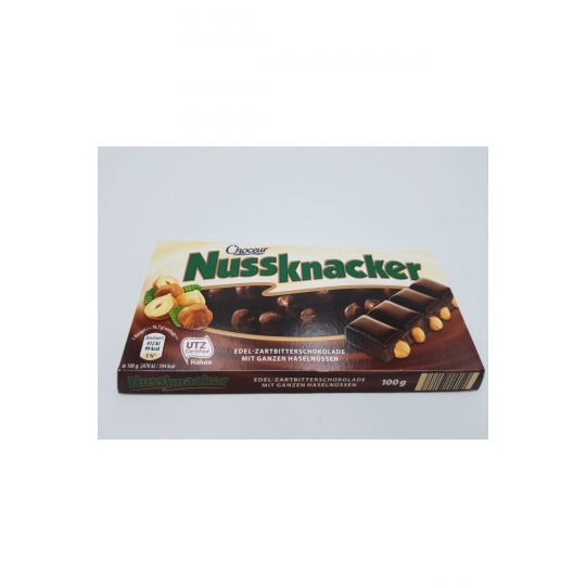 Choceur Nussknacker Bütün Fındıklı Bitter Çikolata 100g-Menşei Almanya