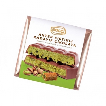 Bolçi Antep Fıstıklı Kadayıf Dolgulu Sütlü Dubai Çikolatası 100g