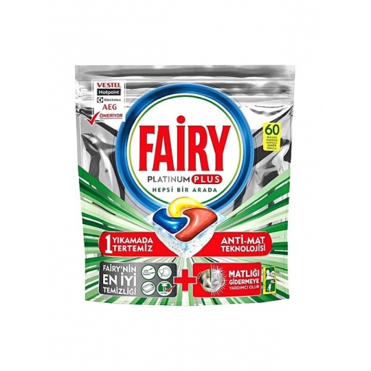 Fairy Platinum Plus Anti Mat Bulaşık Makinasi Deterjanı 60 Tablet