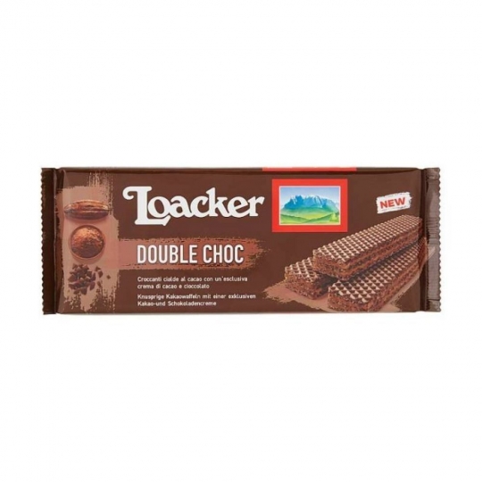 Loacker Double Choc Çikolatalı Gofret 175gr