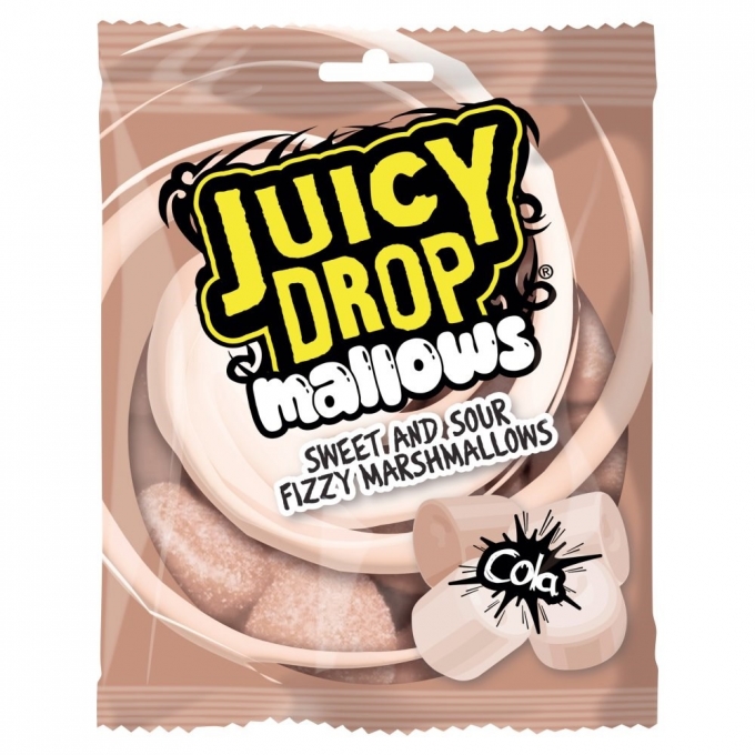 Juicy Drop Mallows Cola Sweet and Sour Fizzy Marshmallows 100g 
