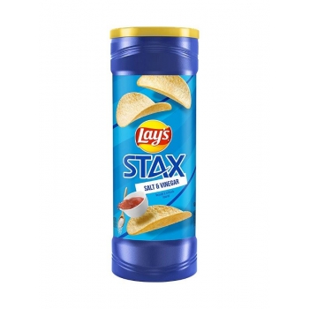 Lays Stax Salt & Vinegar Potato Crisps 156 g