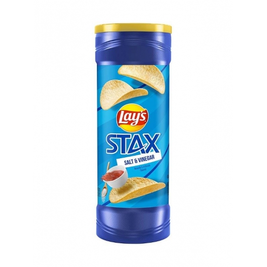 Lays Stax Salt & Vinegar Potato Crisps 156 g