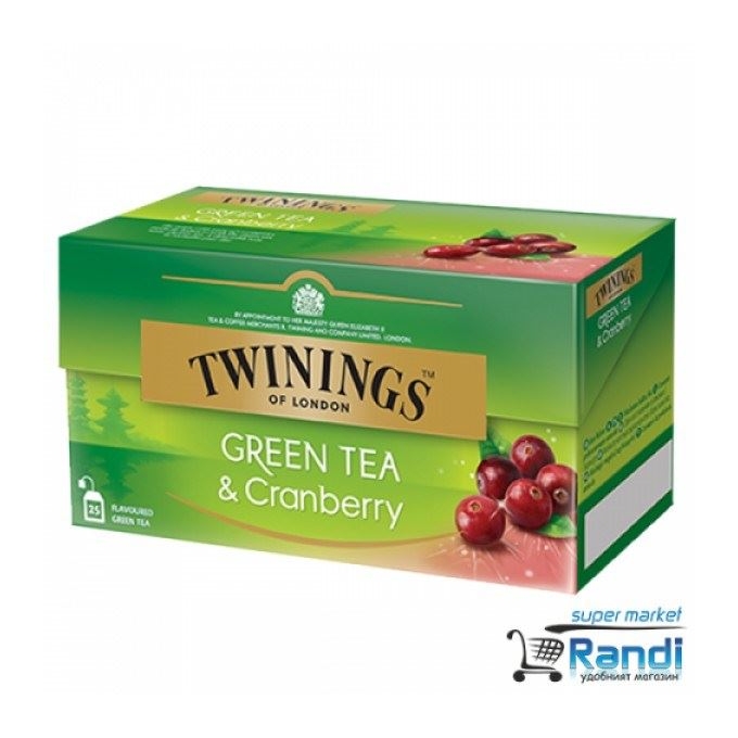 Twinings Green Tea & Cranberry Yeşil Çay Kirazlı 40g