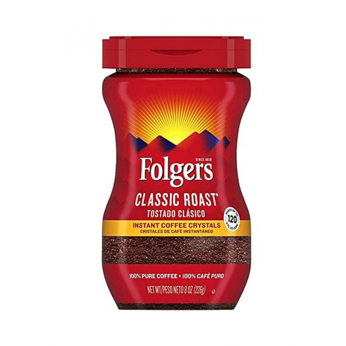 Folgers Classic Roast Instant Coffee Crystals  340 G