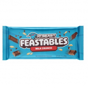  Feastables Mr Beast Crunch - Milk Chocolate with Puffed Rice 60gr