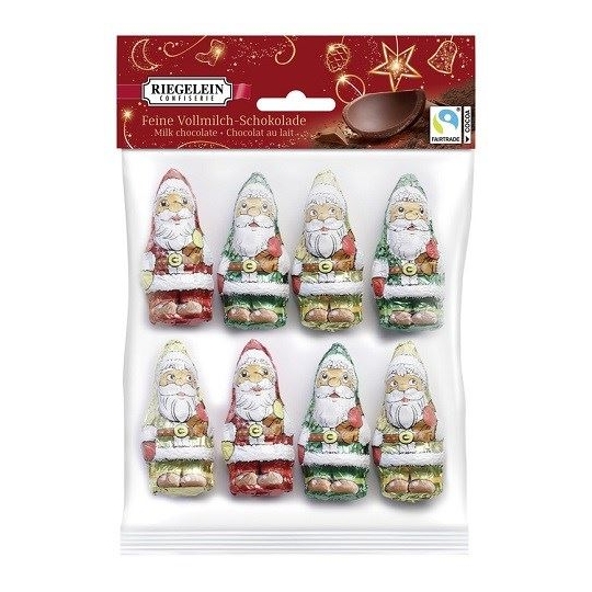SANTA CLAUS CHOCOLATE BARS, 8 PCS., 100 G