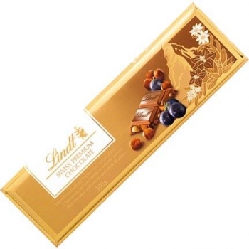 Lindt Premium Chocolate Raisin Hazelnut 300 G