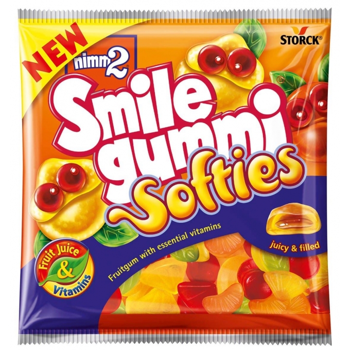 Nimm2 Smile Gummi Softies Karışık Meyve Aromalı Yumuşak Şekerleme 90gr