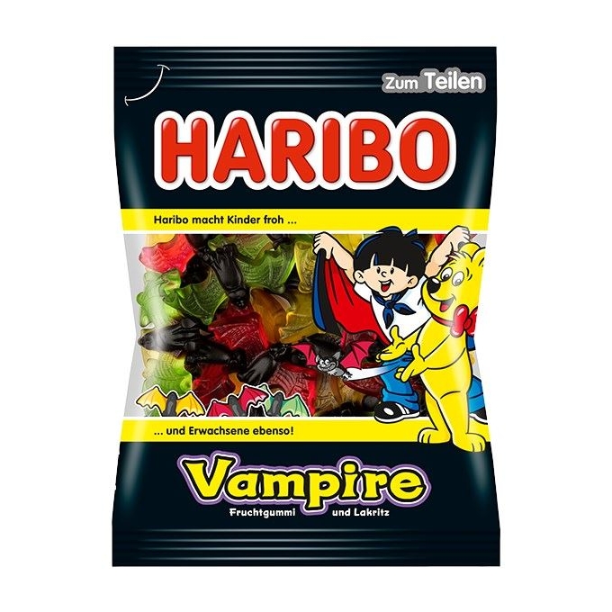 Haribo vampir 200 gr ( lakritz ) Made in Almanya