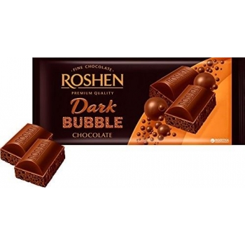 Roshen Dark Bubble Bitter Kabarcık Çikolata 80gr