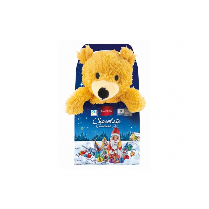 Favorina Christmas Mix Chocolate Peluş Ayıcık 137g