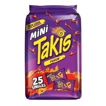 Takis Mini Chips Fuego 25 Singles Bite Size 875gr 