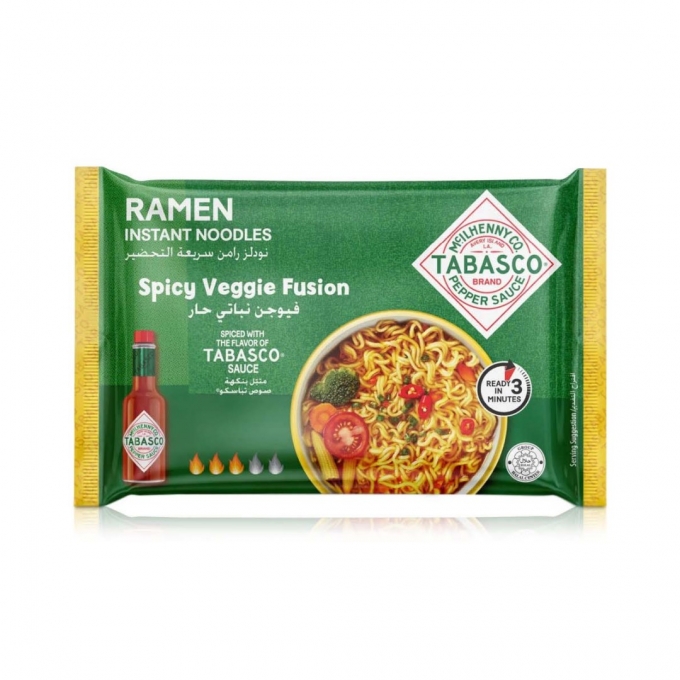 Tabasco Ramen Instant Noodles Spicy Veggie Fusion 75g