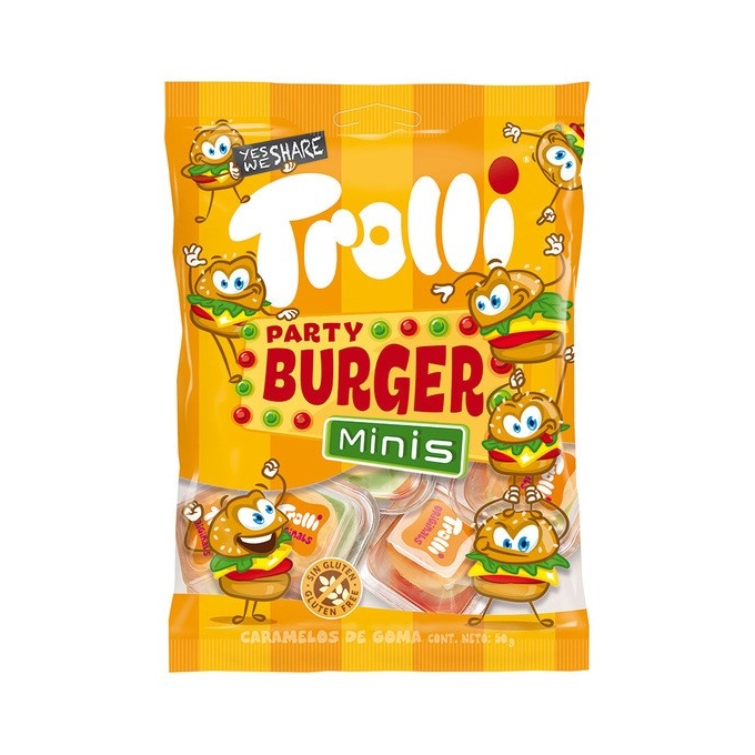 Trolli Party Burger Minis - Gluten Free 50g