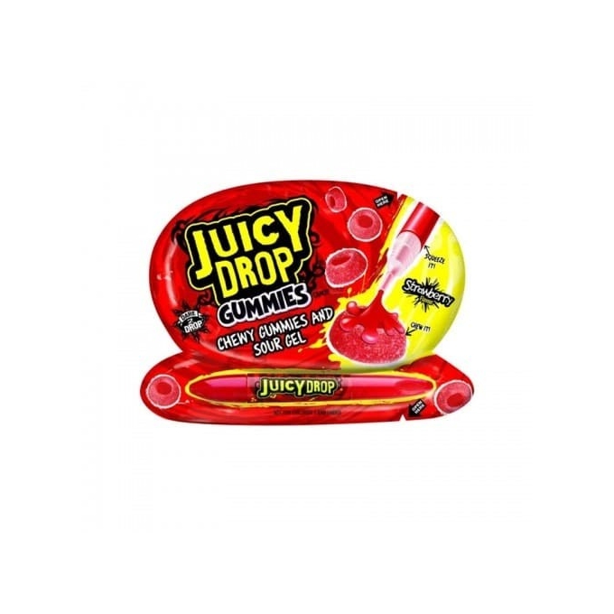 Juicy Drop Gummies Sour Gel Strawberry 57g