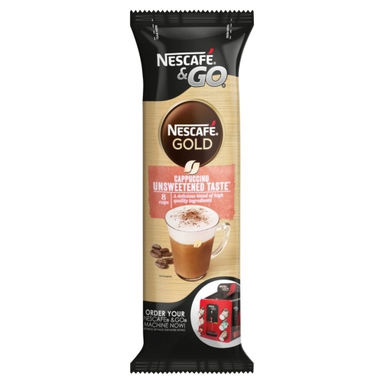 Nescafe & Go Gold Cappuccino Unsweetened Taste  ( 8 x 17.5g ) 140g