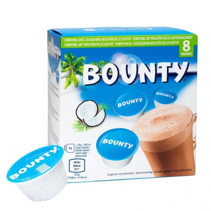 Bounty Hot Chocolate Pods for Dolce Gusto Machine-8 Drinks 120g (8x15g)