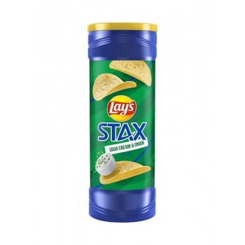Lays Stax Sour Cream & Onion Potato Crisps 156 g