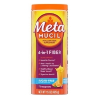 Metamucil Fiber, 4-in-1 Orange SugarFree Powder Şekersiz Portakal Tozu 425gr