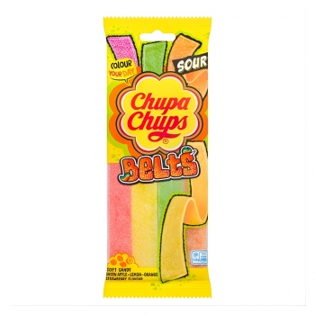 Chupa Chups Belts Sour Mix Fruit Flavour 90g