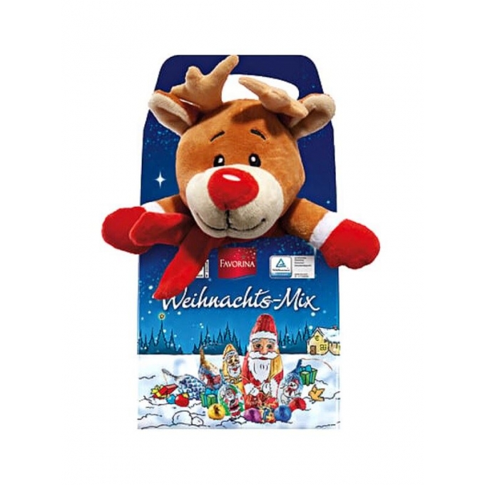 Favorina Christmas Mix Chocolate Peluş Geyik 137 g