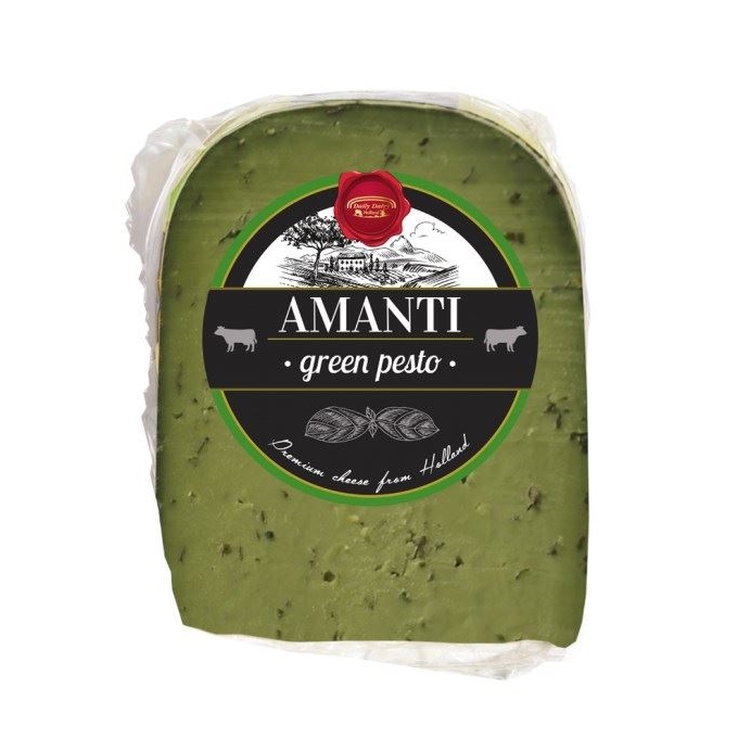 AMANTI Gouda green pesto piece pesto parçalı gouda peyniri 200g