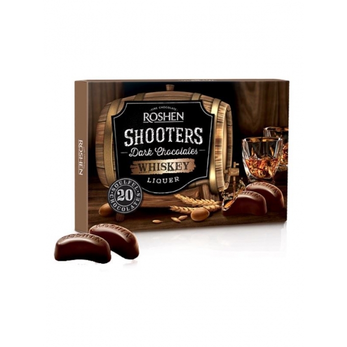 Roshen Shooters Whiskey Liquer Dark Chocolate 150 g