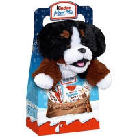 Kinder Maxi Mix Christmas Chocolate Selection with Plush Puppy 133g