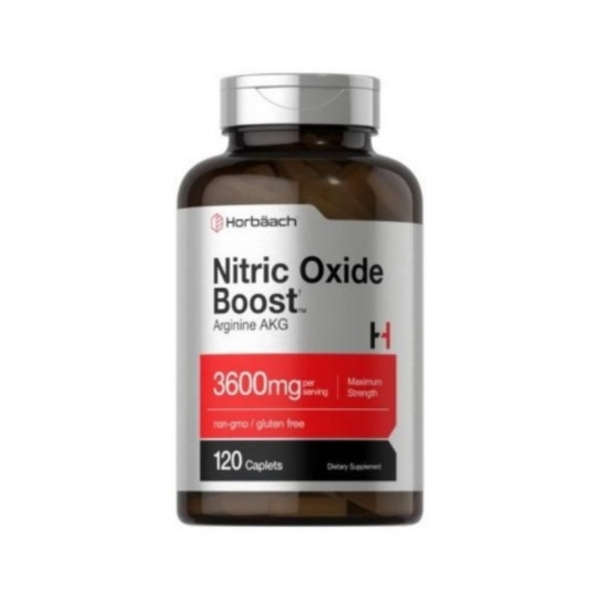 Horbaach Nitric Oxide Boost 3600mg 120 Caplets - Gluten Free