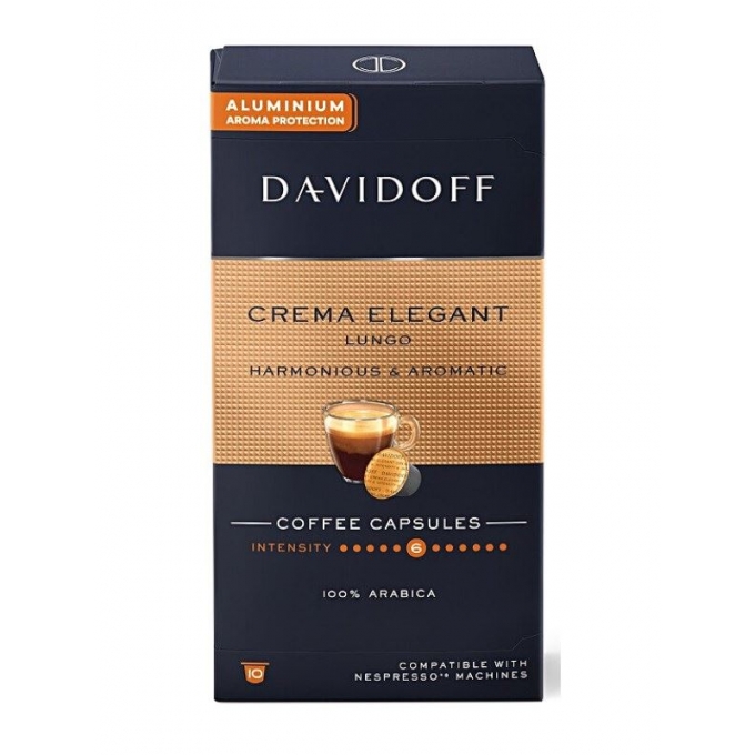 Davidoff Crema Lungo Intense Harmonious & Aromatic 10'lu Kapsül Kahve 