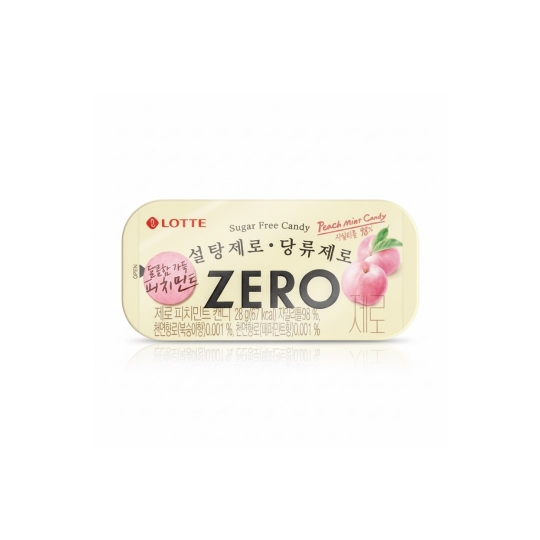 Lotte Zero - Sugar Free Peach Mint Candy 28g