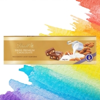Lindt Swiss Kavrulmuş Bütün Bademli  () Sütlü Çikolata 300 g