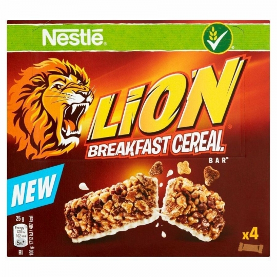 Nestle Lion Breakfast Cereal Kahvaltılık Tahıl Bar (4x25g) 100g