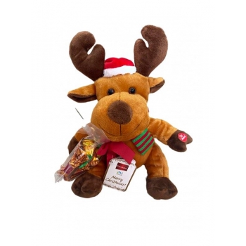 Favorina Plush (Peluş) Deer With Music And Chocolate