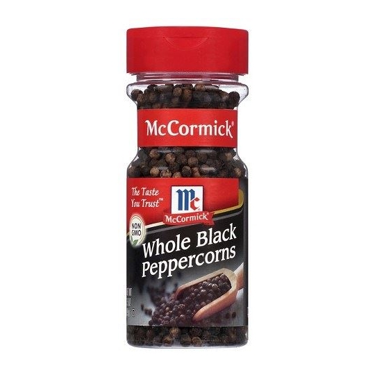MCCORMİCK WHOLE BLACK PEPPERCORNS ( TANE KARABİBER )   120 G