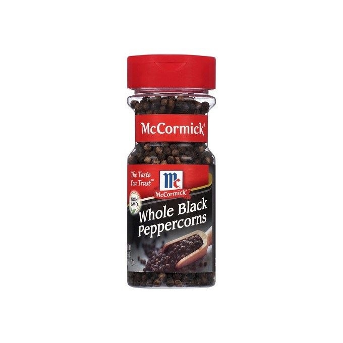 MCCORMİCK WHOLE BLACK PEPPERCORNS ( TANE KARABİBER )   120 G