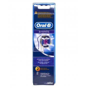 Oral-B 3D White Şarjlı 2'li Yedek Fırça Başlığı