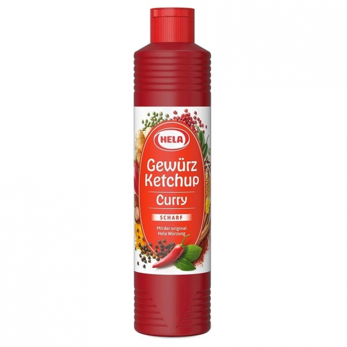 Hela Gewürz Ketchup Curry Scharf 800 Ml