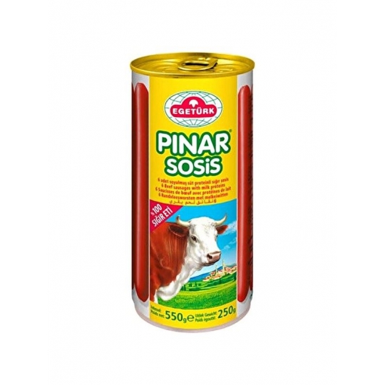 Egetürk Pınar Sosis %100 Sığır Eti 550 g