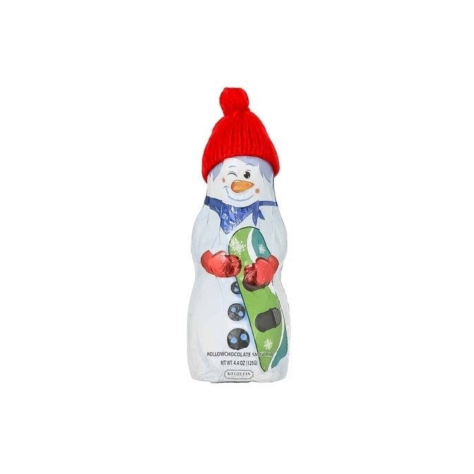 Riegelein Red Cap Snowman Hollow Milk Chocolate 125g