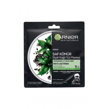 Garnier Saf Kömür Siyah Kağıt Yüz Maskesi  28 g